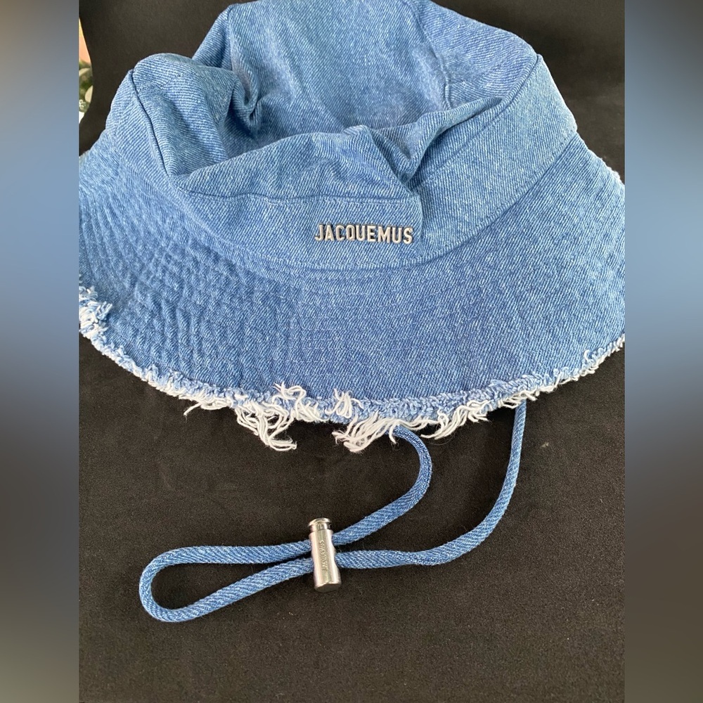 Jacquemus Frayed Blue Bucket Hat
